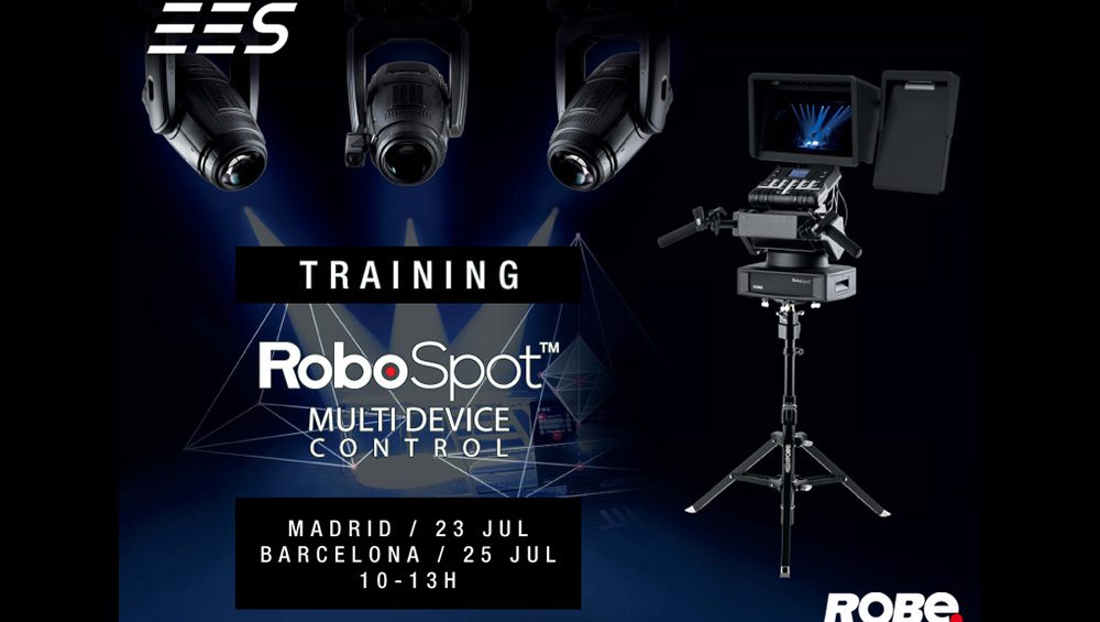 EES organiza el training del sistema de control remoto Robospot de Robe