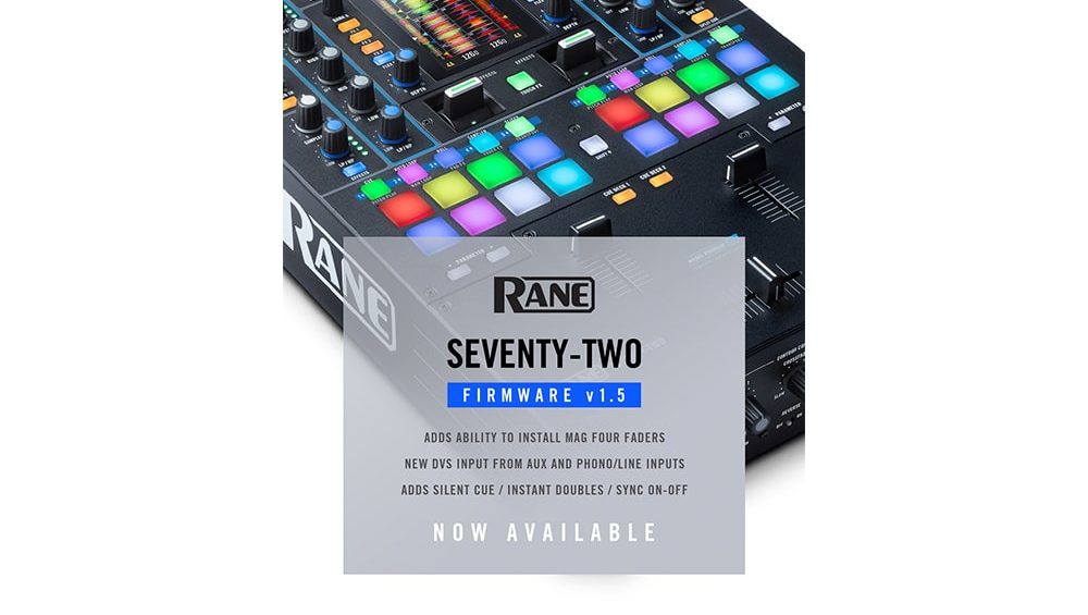 Nueva actualización de Firmware V1.5 para Rane Seventy-Two (MKI)