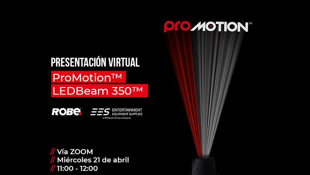 Efectos y proyecciones de película: presentación virtual del nuevo ProMotion de Robe, de la mano de EES