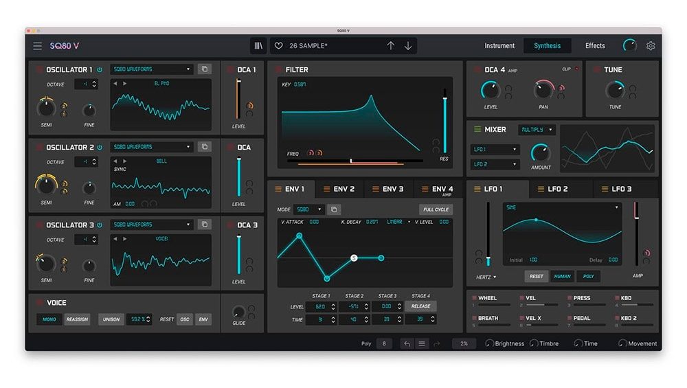 Arturia presenta SQ80 V: un wavemaker digital y orgánico