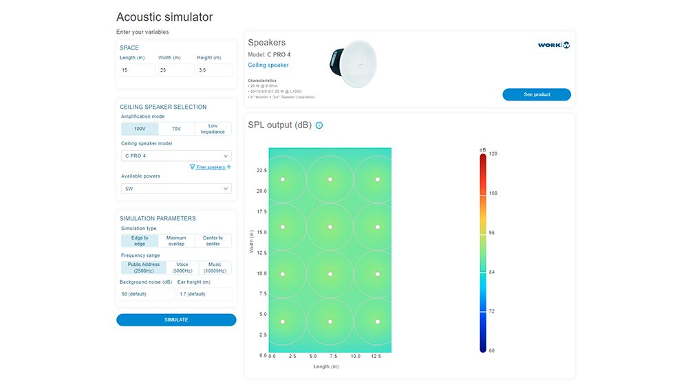Equipson lanza un potente simulador acústico para sus productos de megafonía