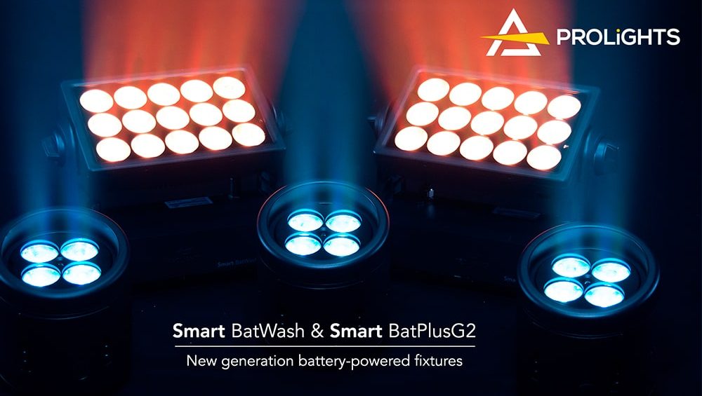 PROLIGHTS actualiza la familia de proyectores de batería con el Smart BatPlusG2