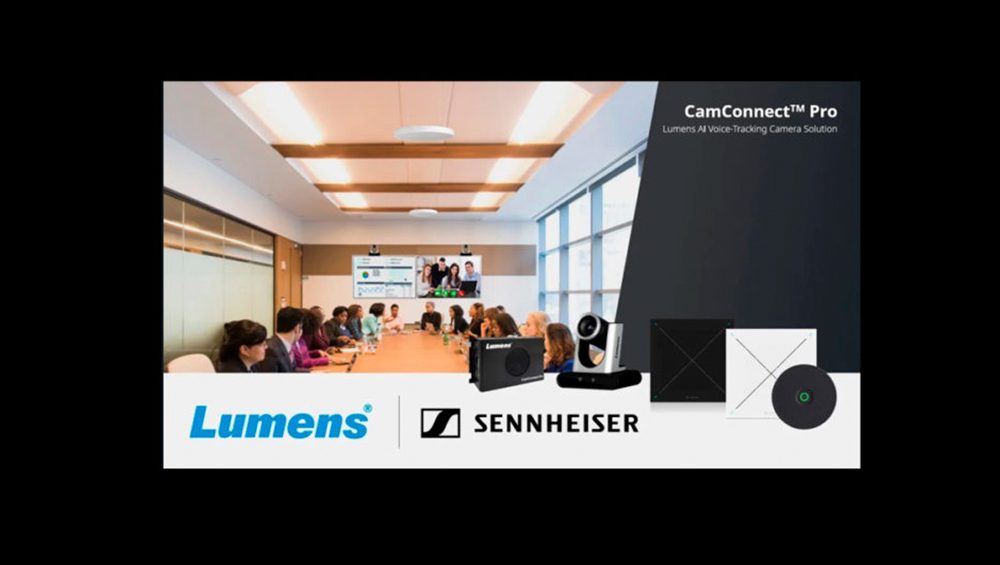 Lumens elige el TeamConnect Ceiling Medium de Sennheiser para reuniones híbridas más atractivas